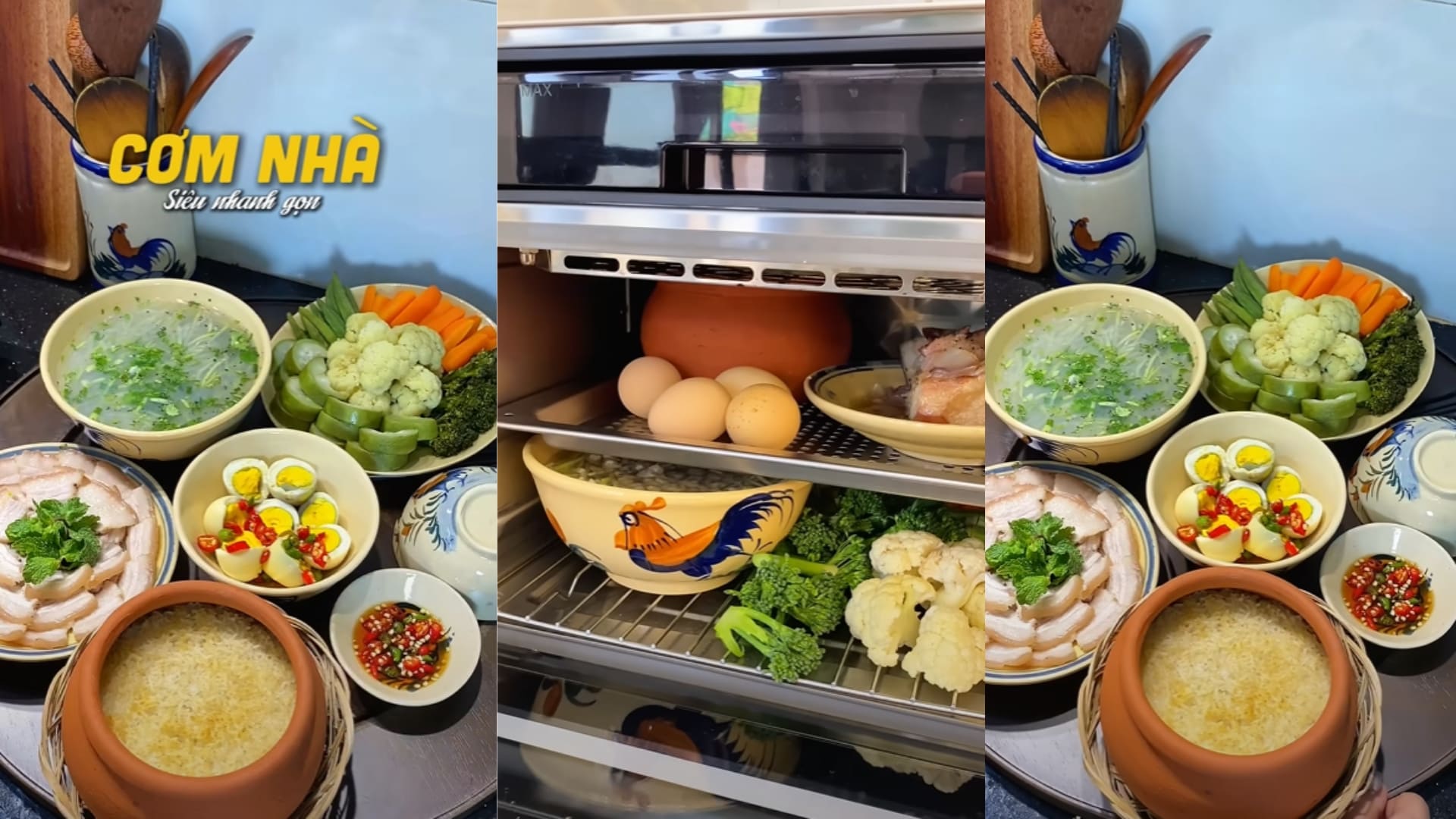 Mâm Cơm 4 Món 25 Phút Bằng Nồi Chiên Hơi Nước 2GOOD S100